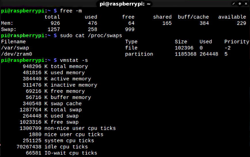 Raspberry Pi zram kernel tweaks